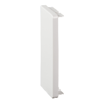 ISM10304P - OptiLine 45 - stop end - 140 x 55 mm - PC/ABS - polar white, Schneider Electric