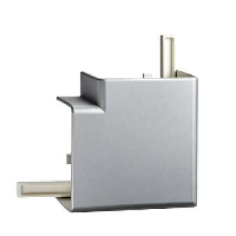ISM10353 - OptiLine 45 - bend 90° - PC/ABS - aluminium metallic, Schneider Electric