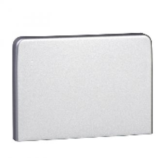 ISM10354 - OptiLine 45 - stop end - PC/ABS - aluminium metallic, Schneider Electric