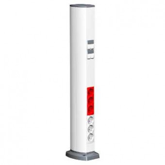 ISM20203P - OptiLine 45 - post - two-sided - polar white - 700 mm, Schneider Electric