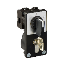 K1B001UZ4 - cam changeover switch - 1 pole - 12 A - front mounting - black handle, Schneider Electric