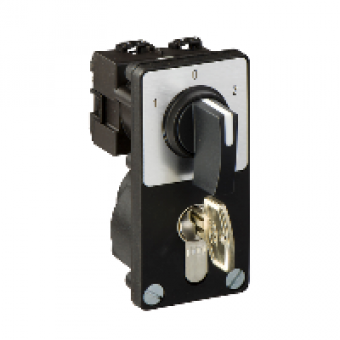 K1B001UZ4 - cam changeover switch - 1 pole - 12 A - front mounting - black handle, Schneider Electric