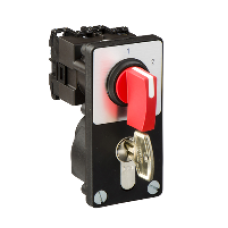 K1C003NZ2 - cam stepping switch - 1-pole - 60 ° - 12 A - front mounting - red handle, Schneider Electric