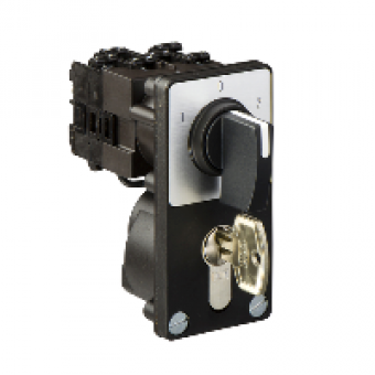 K1F003UZ4 - cam changeover switch - 3 pole - 12 A - front mounting - black handle, Schneider Electric