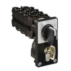 K1Q034NZ4 - cam stepping switch - 4-pole - 60 ° - 12 A - front mounting - black handle, Schneider Electric