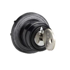 KAA1S - operating head for cam switch - black plastic bezel Ø 29 mm - key - hole Ø 22 mm, Schneider Electric