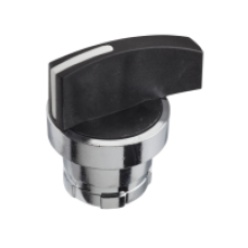 KAXZ1C12 - operating head with bezel Ø 28.5 mm metal - black long handle, Schneider Electric