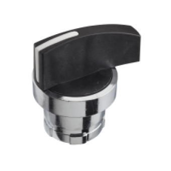 KAXZ1C12 - operating head with bezel Ø 28.5 mm metal - black long handle, Schneider Electric