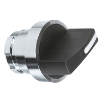 KAXZ1M12 - operating head with bezel Ø 28.5 mm metal - black standard handle, Schneider Electric