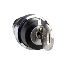 KAXZ1S131 - operating head with bezel Ø 28.5 mm metal - key Ronis 455, Schneider Electric