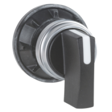 KBA1H - operating head with bezel Ø 29 mm plastic with metallic finish - black handle, Schneider Electric