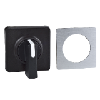 KBC1H - operating head 45 x 45 mm - metallic color - black handle - blank for engraving, Schneider Electric