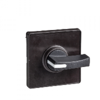KBD1H - operating head 60 x 60 mm - metallic color - black handle - blank for engraving, Schneider Electric