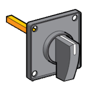 KDE1H - operating head 45 x 45 mm - black handle, Schneider Electric