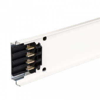 KNA100ED4303 - Canalis - straight length - 100 A - 3 tap-off outlets - 3L+N+PE - 2m - white, Schneider Electric