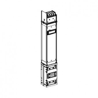KSA1000ED4081 - Canalis - riser foot distrib. length - 1000A - 1 outlet - 3L+N+PE - 0.8m - white, Schneider Electric
