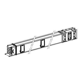 KSA1000ED4154 - Canalis - straight length - 1000A - 4 tap-off outlets - 3L+N+PE - 1.5m - white, Schneider Electric