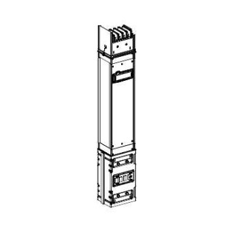 KSA630ED4081 - Canalis - riser foot distrib. length - 630A - 1 outlet - 3L+N+PE - 0.8m - white, Schneider Electric