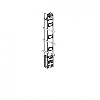 KSA800EV4203 - Canalis - riser distrib. length - 800A - 3 outlets - 3L+N+PE - 2m - white, Schneider Electric