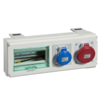 KSB32CP15F - Canalis-tap-off unit-32A- 1 NF household-1 industrial socket - 8 modules of 18mm, Schneider Electric KSB32CP15F - Canalis-tap-off unit-32A- 1 NF household-1 industrial socket - 8 modules of 18mm, Schneider Electric
