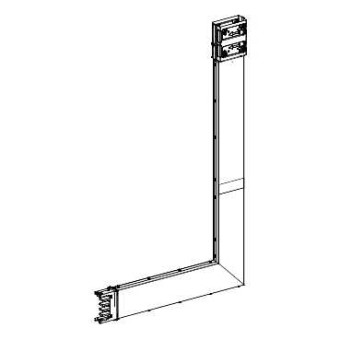KSC400DLE4CF - Canalis - elbow for trunking - 400 A -copper - made to m - upward - fire barrier, Schneider Electric