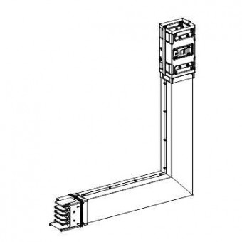 KSC800DLE4A - Canalis - elbow for trunking - 800 A - copper- made to measure - upward mounting, Schneider Electric KSC800DLE4A - Canalis - elbow for trunking - 800 A - copper- made to measure - upward mounting, Schneider Electric