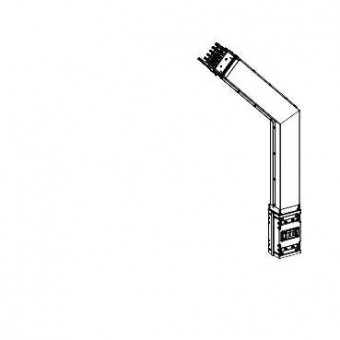 KSC800DLF4A - Canalis - elbow for trunking - 800 A -copper- made to measure- downward mounting, Schneider Electric