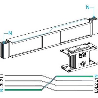 KTA2500TN410 - Canalis - Al neutral crossover lengh - 2500A - 3L+N+PE - 1 m, Schneider Electric