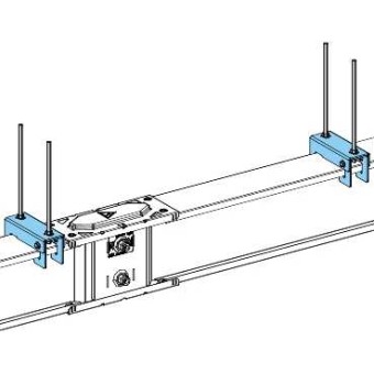 KTB0074ZA4 - Canalis - rods and 2 holding support for horizontal bar - H 74 mm, Schneider Electric