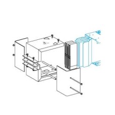 KTB0244FA - Canalis - additional end covers for 2500A Al or 3200A Cu trunking - H244 mm, Schneider Electric