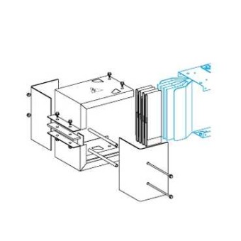 KTB0244FA - Canalis - additional end covers for 2500A Al or 3200A Cu trunking - H244 mm, Schneider Electric