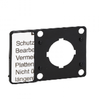 KZ13 - legend holder with blank legend plate - for front plate 45 x 45 mm, Schneider Electric
