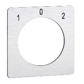 KZ18451 - legend for cam switch 1 - 0 - 2 - 45 x 45 mm, Schneider Electric