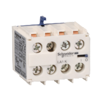 LA1KN22M - TeSys K - Auxiliary contact block - 2 NO + 2 NC - screw-clamps term - EN 50012, Schneider Electric