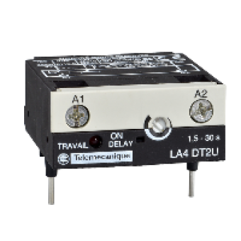LA4DT0U - electronic timer module - type on delay 0.1...2 s - 24...250 V DC/AC, Schneider Electric