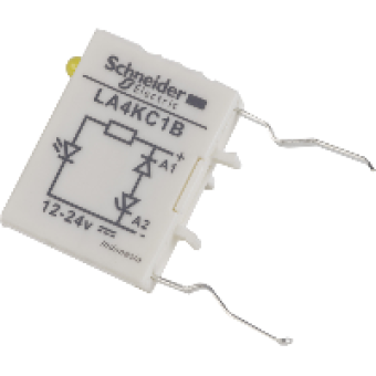 LA4KC1B - TeSys K - Suppressor module - bidirectional peak limiting diode - 12...24 V, Schneider Electric