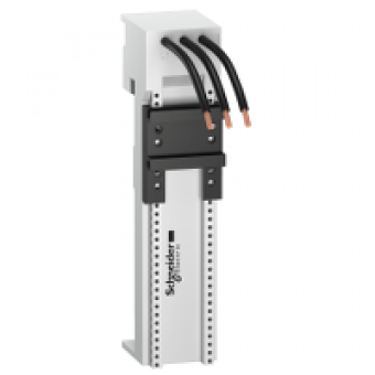 LA9ZA32621 - mounting plate LA9Z 1x3P 25A - 45x200x63mm for GV2LE/P/ME+LC1D/LC1K/LP4K06-12, Schneider Electric