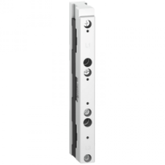 LA9ZX01495 - 3P IEC busbar support - size 12 15 20 25 30 x 5/10 mm², Schneider Electric
