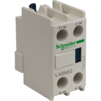 LADN02 - TeSys D - auxiliary contact block - 2 NC - screw-clamps terminals, Schneider Electric
