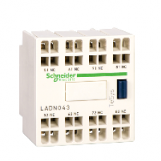 LADN223G - TeSys D - auxiliary contact block - 2 NO + 2 NC - spring terminals - EN 50012, Schneider Electric LADN223G - TeSys D - auxiliary contact block - 2 NO + 2 NC - spring terminals - EN 50012, Schneider Electric