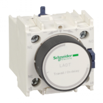 LADR46 - TeSys D - time delay auxiliary contact block - 1 NO + 1 NC lugs-ring terminals, Schneider Electric