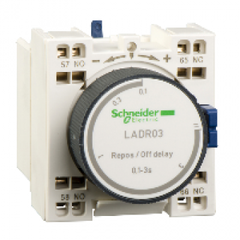 LADT23 - TeSys D - time delay auxiliary contact block - 1 NO + 1 NC spring terminals, Schneider Electric