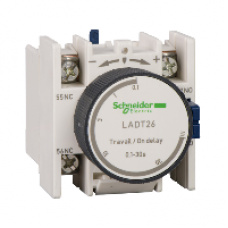 LADT26 - TeSys D - time delay auxiliary contact block - 1 NO + 1 NC lugs-ring terminals, Schneider Electric LADT26 - TeSys D - time delay auxiliary contact block - 1 NO + 1 NC lugs-ring terminals, Schneider Electric