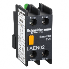 LAEN02 - EasyPact TVS - auxiliary contact block - 2 NC - screw-clamps terminals, Schneider Electric LAEN02 - EasyPact TVS - auxiliary contact block - 2 NC - screw-clamps terminals, Schneider Electric
