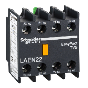 LAEN22 - EasyPact TVS - auxiliary contact block - 2 NO + 2 NC - screw-clamps terminals, Schneider Electric
