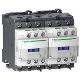 LC2D18BL - TeSys D reversing contactor - 3P(3 NO) - AC-3 - <= 440 V 18 A - 24 V DC coil, Schneider Electric