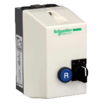 LE1D09V7A09 - TeSys LE - enclosed DOL starter - 9 A - 24 V AC coil - selector 3 pos + reset, Schneider Electric