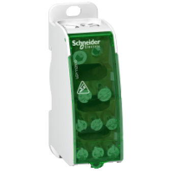 LGY112510 - Linergy DS - screw distribution block 1P - 125A - 10 holes, Schneider Electric