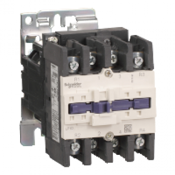 LP1D65008BD - TeSys D contactor - 4P(2 NO + 2 NC) - AC-1 - <= 440 V 80 A - 24 V DC coil, Schneider Electric