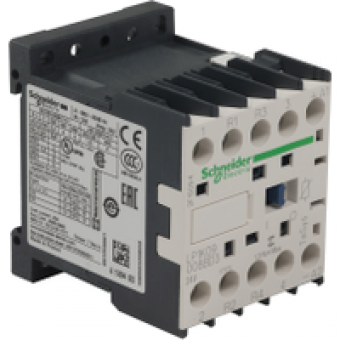 LP1K09008BD3 - TeSys K contactor - 4P (2 NO + 2 NC) - AC-1 <= 440 V 20 A - 24 V DC coil, Schneider Electric